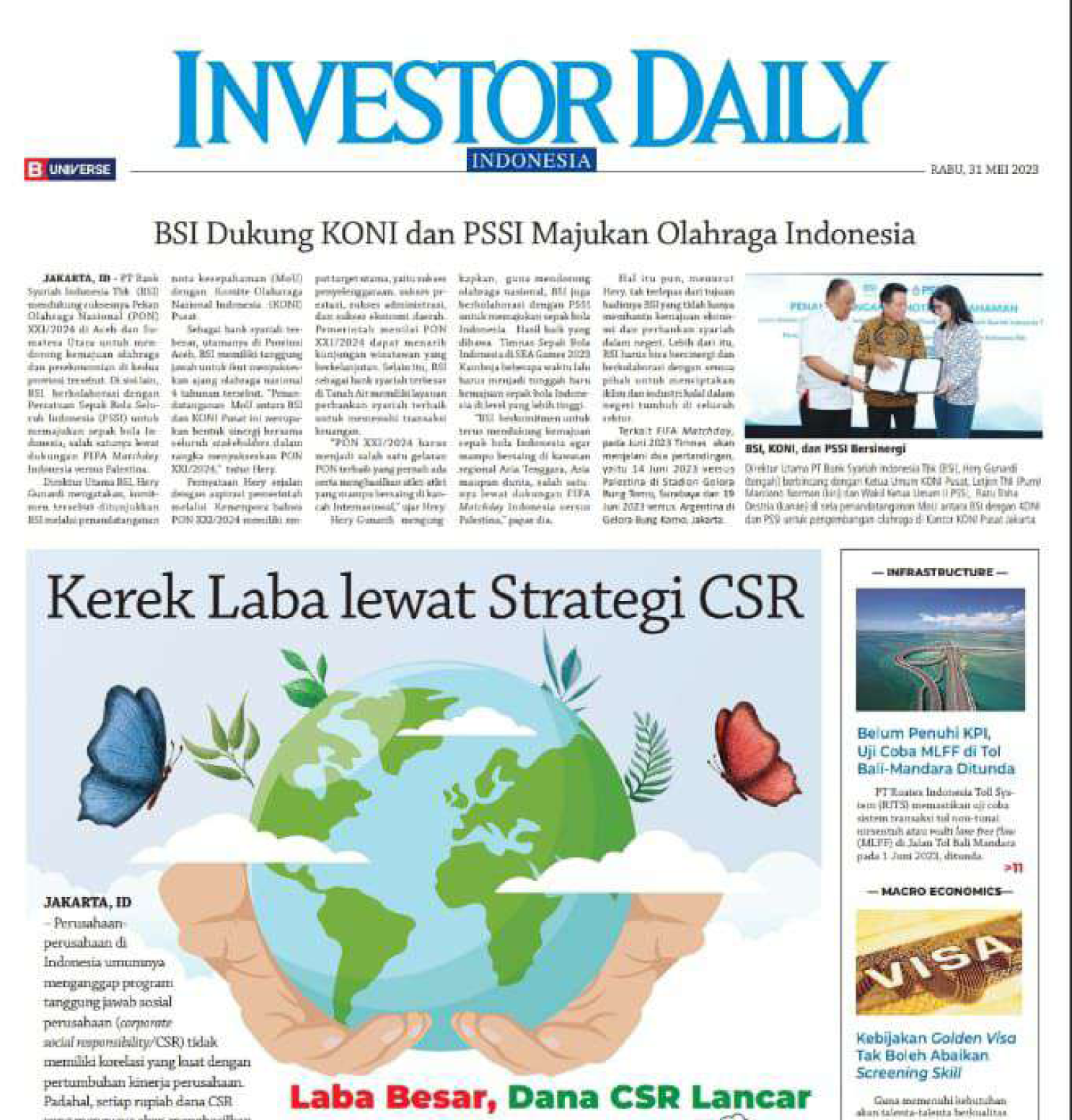 inestor daily-Surat Kabar keuangan