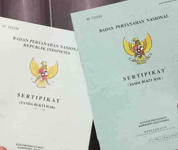 dua sertifikat tanah